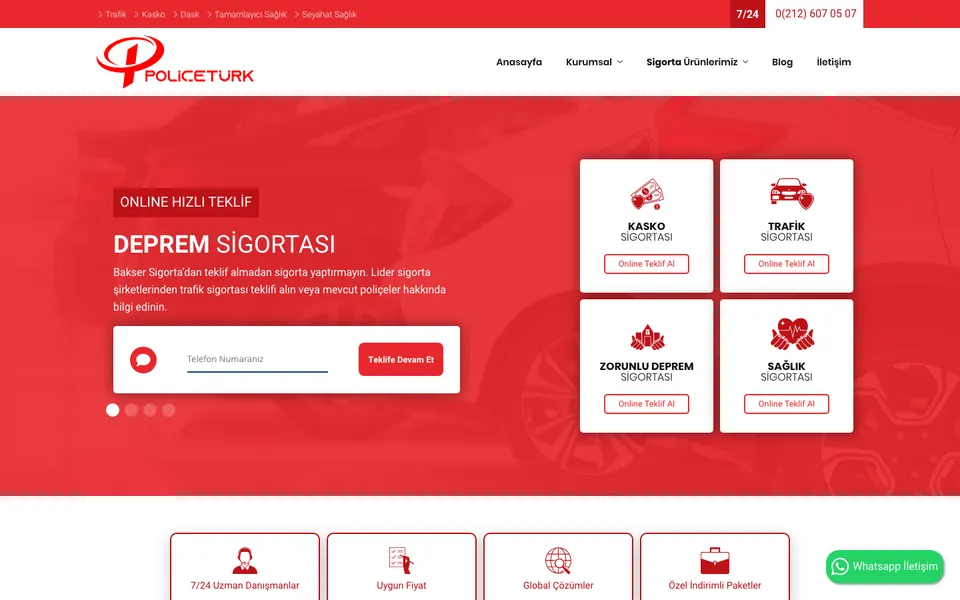 PoliçeTürk web sitesi