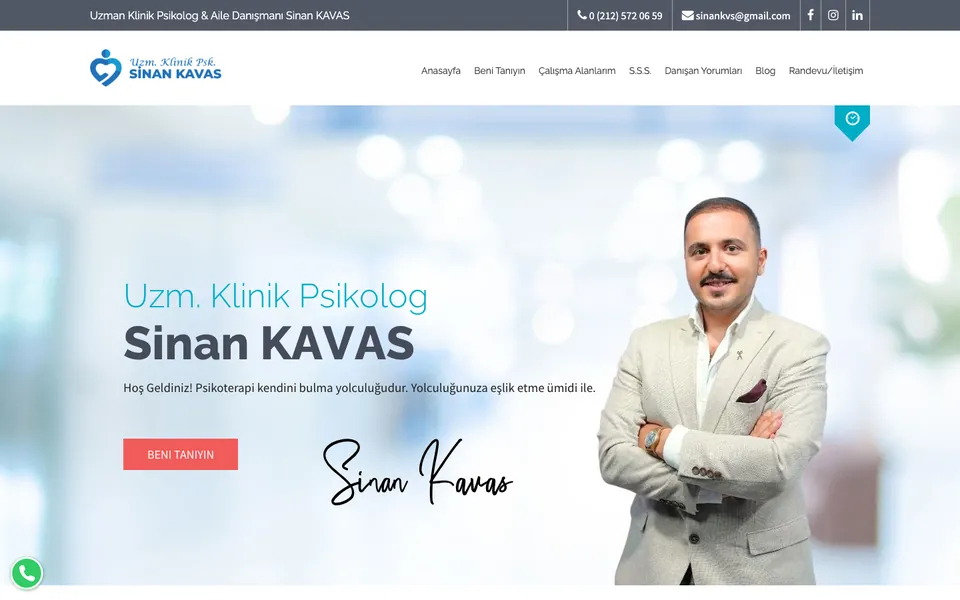 Klinik Psk. Sinan Kavas web sitesi