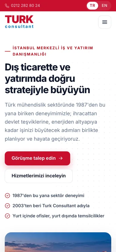 Turk Consultant mobil görünüm